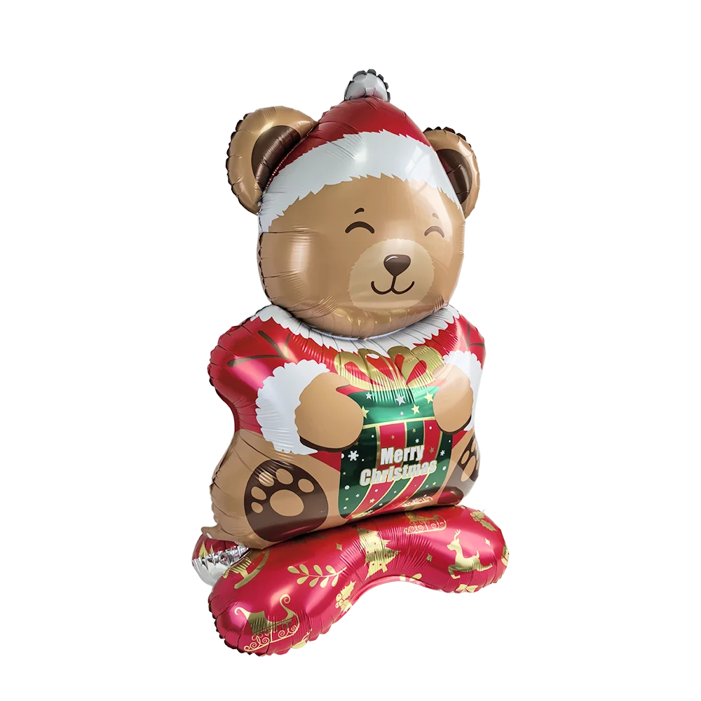 Grands ballons de fête de noël, bonhomme de neige, ours, renne, père noël