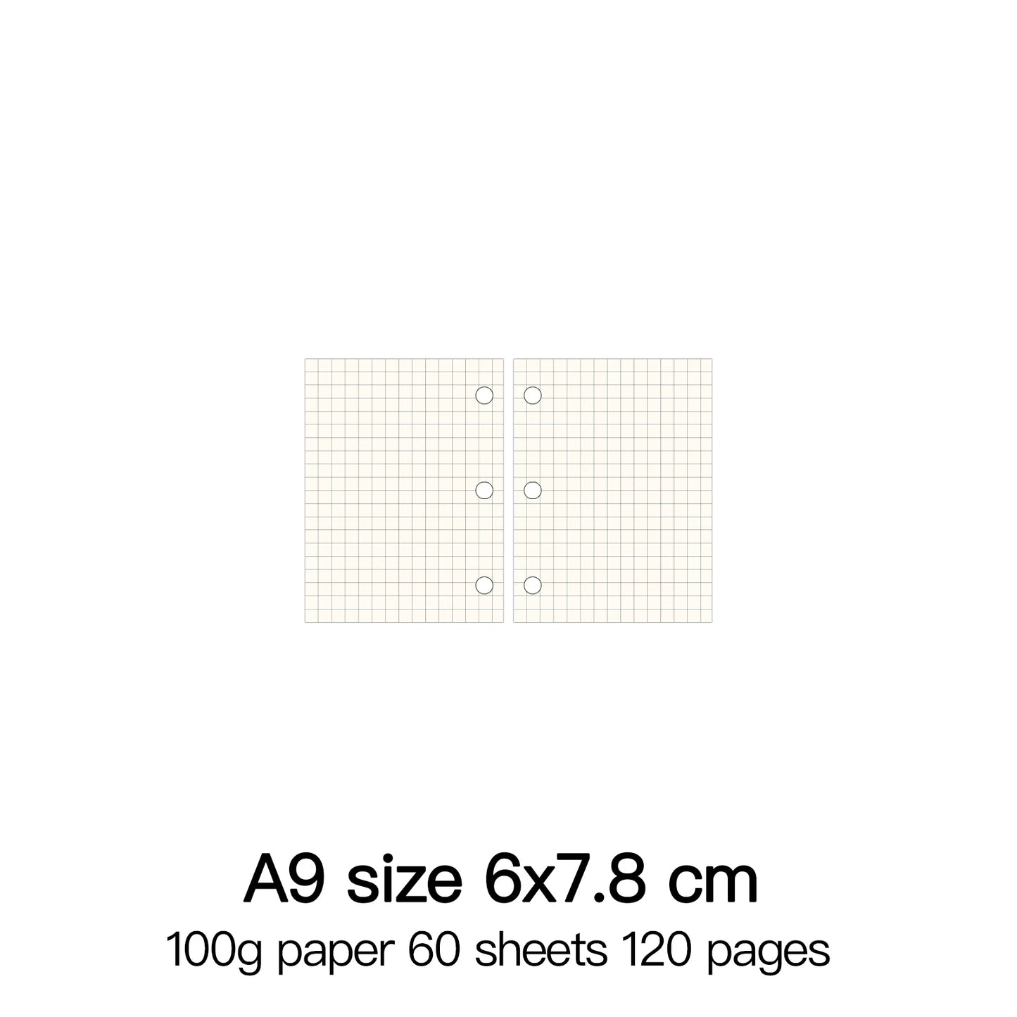 Classeur à anneaux de haute qualité, carnet de notes personnel A5, A6, A7, A8, recharges, feuilles mobiles, spirale, agenda, planificateur, noyau interne, papier 100g