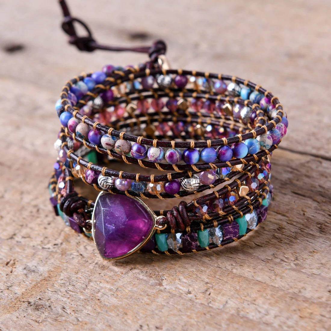 Bracelets ronds multicouches perlés, Boho Alanding Ysts String