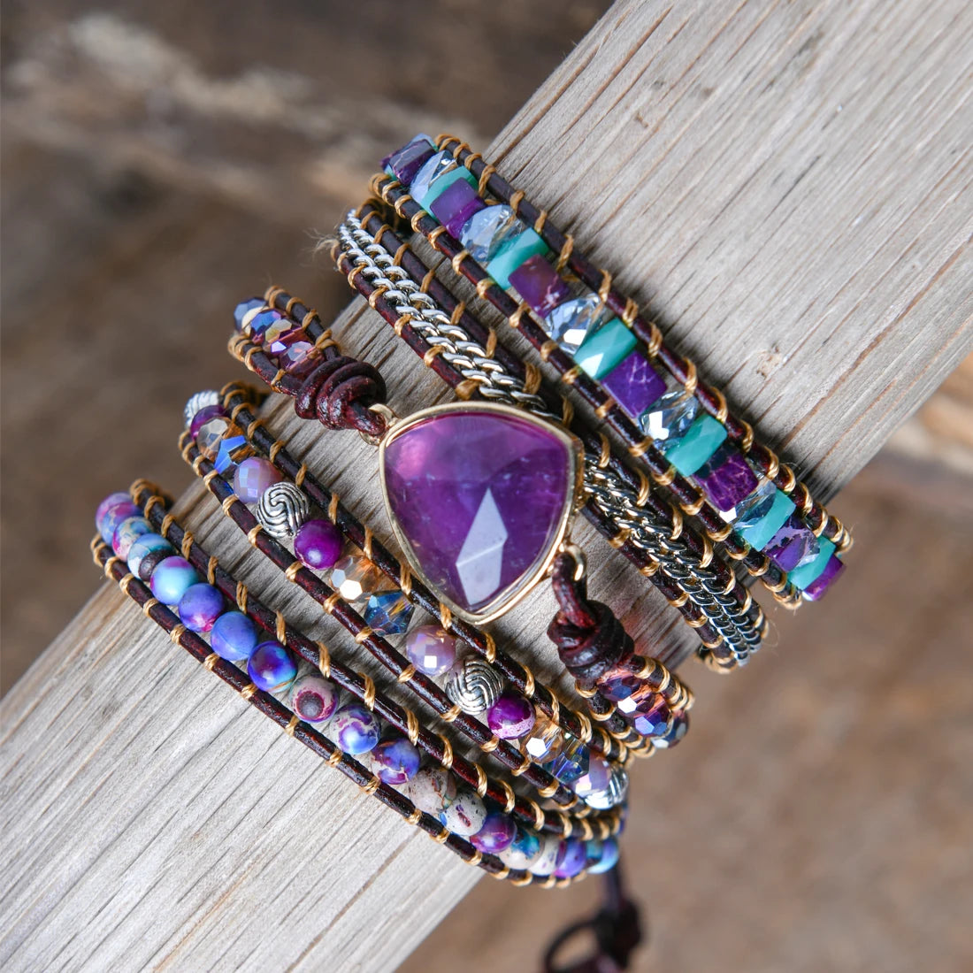 Bracelets ronds multicouches perlés, Boho Alanding Ysts String