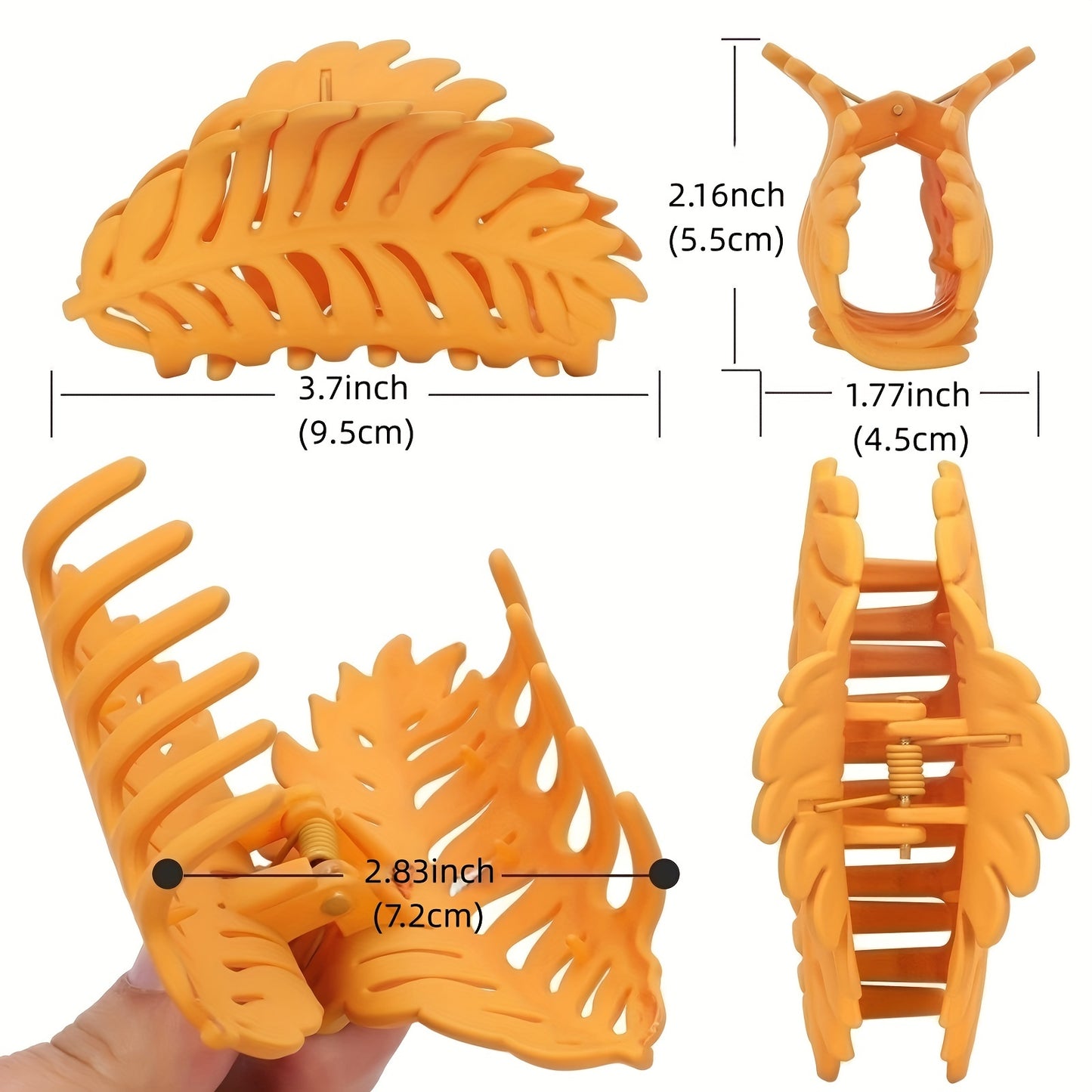 Pinces à cheveux d'automne, grande griffe à cheveux, feuille, pince à cheveux, grande pince à cheveux…