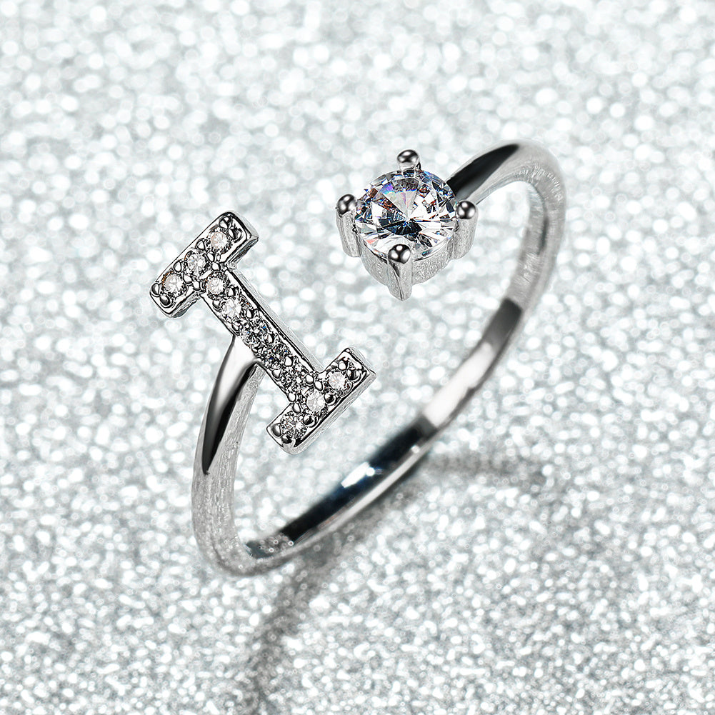 Bagues Alphabet AZ à la mode chaude, bagues initiales, bagues d'amour de mariage, mariées…