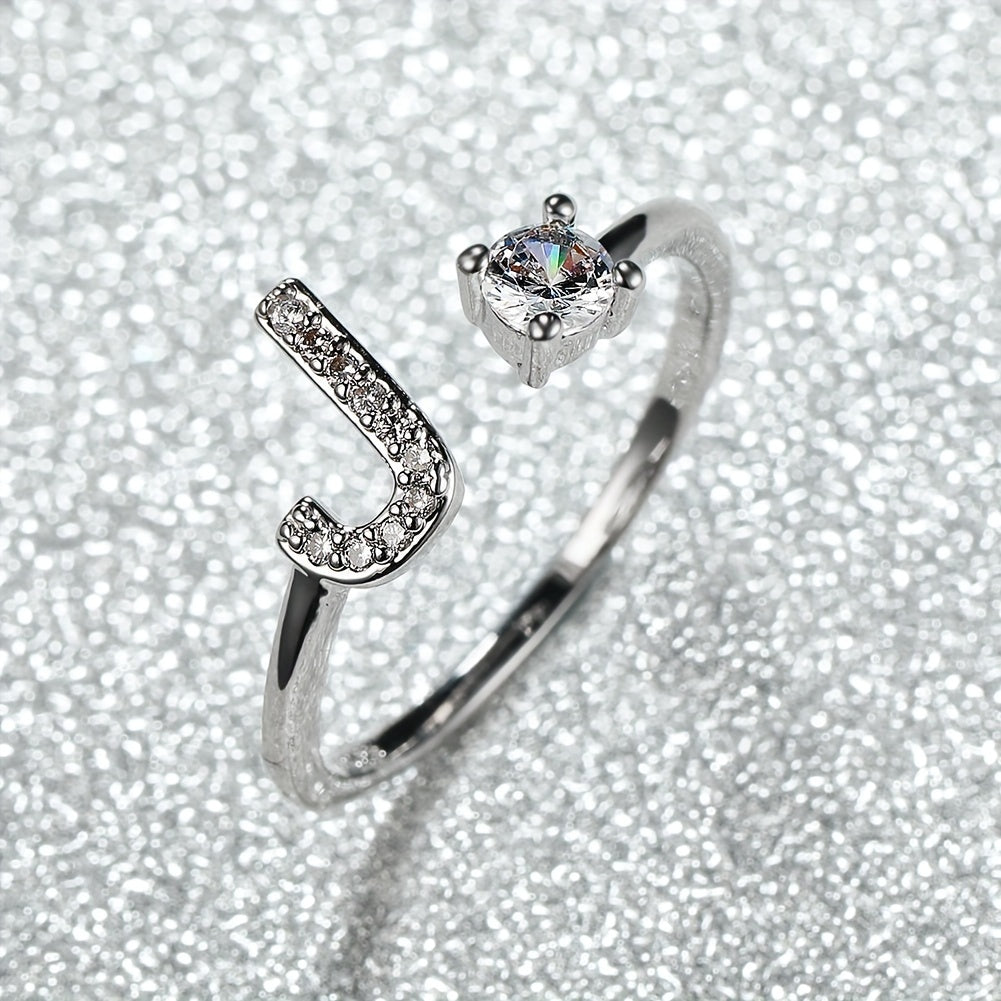 Bagues Alphabet AZ à la mode chaude, bagues initiales, bagues d'amour de mariage, mariées…