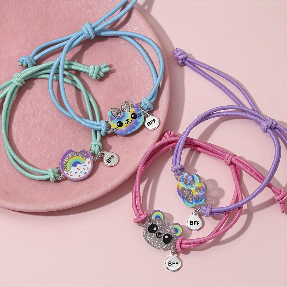 Lot de 4 bracelets de dessin animé pour enfants