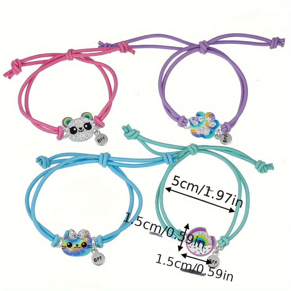 Lot de 4 bracelets de dessin animé pour enfants