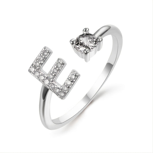 Bagues Alphabet AZ à la mode chaude, bagues initiales, bagues d'amour de mariage, mariées…