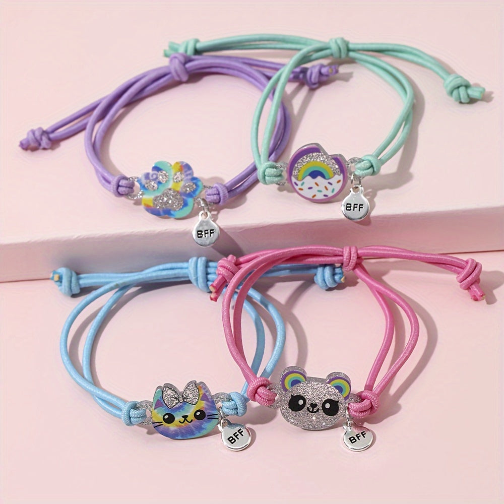 Lot de 4 bracelets de dessin animé pour enfants