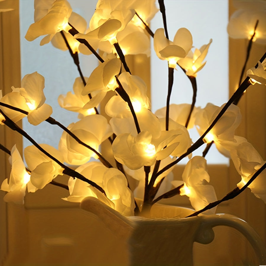 20pcs LED Willow Branch Lights pour la décoration de la maison, la décoration de chambre à coucher, la décoration de mariage, Noël, la Saint-Valentin, les lumières de décoration de la fête des mères, les piles non incluses (blanc)