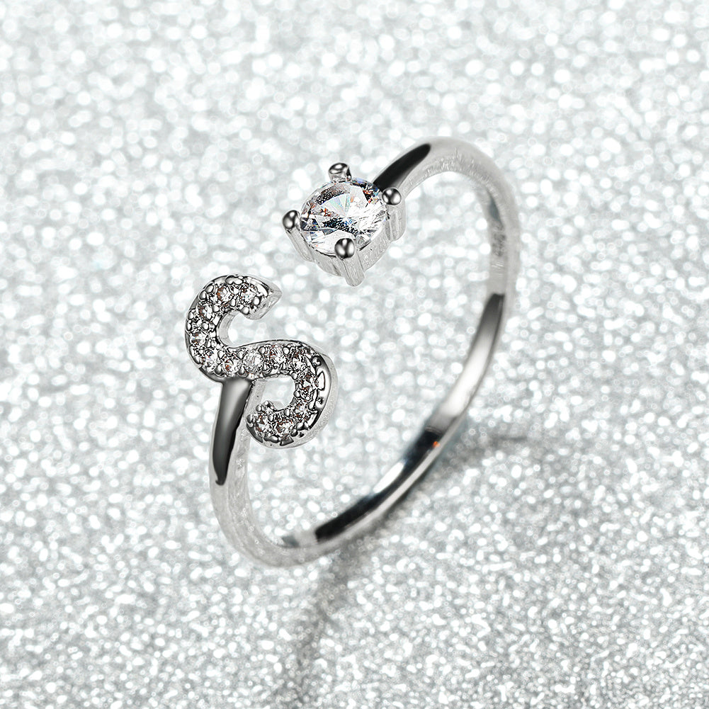 Bagues Alphabet AZ à la mode chaude, bagues initiales, bagues d'amour de mariage, mariées…